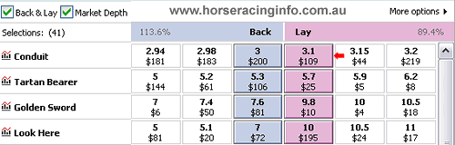 Betfair Laying a selection